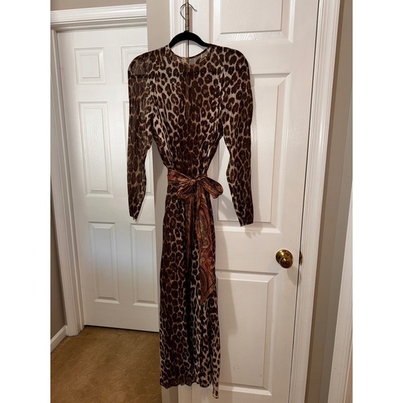 Zimmermann Leopard Print Maxi Dress Size 10 - Picture 15 of 16